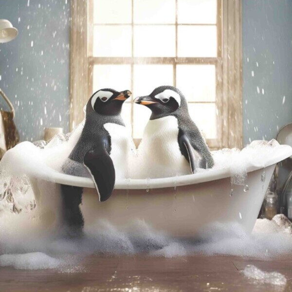 2 Penguin Bubble Bath