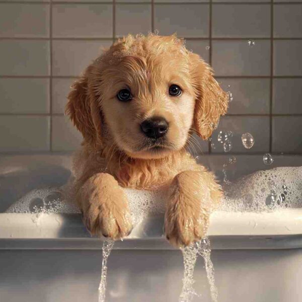 Brown Cockapoo Bubble Bath