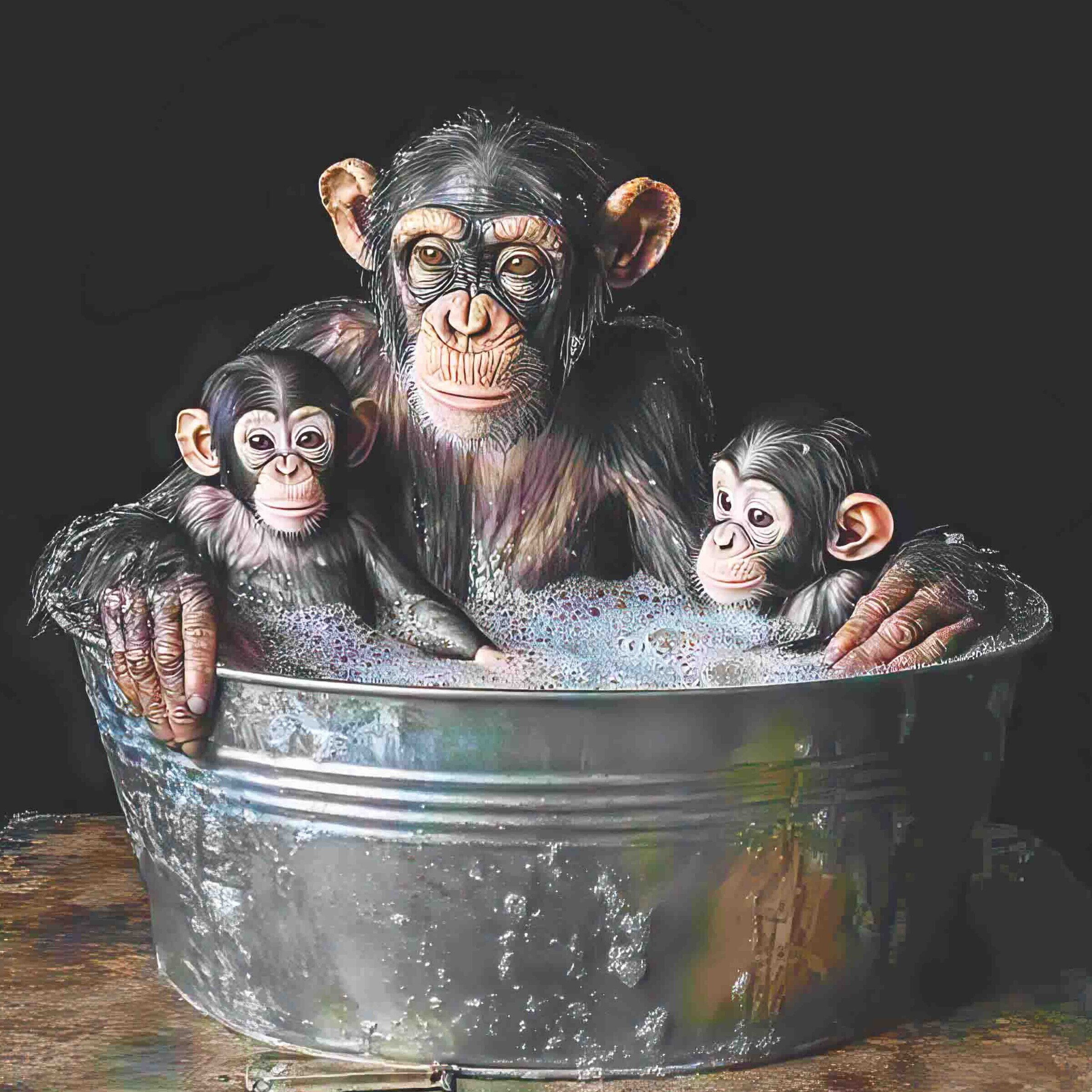 Chimps in a Bath Tub
