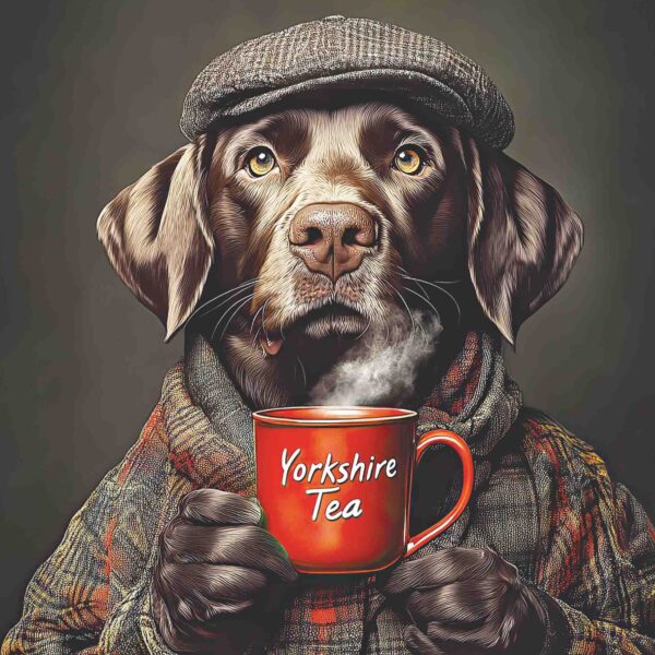 Chocolate Labrador Yorkshire Tea 2