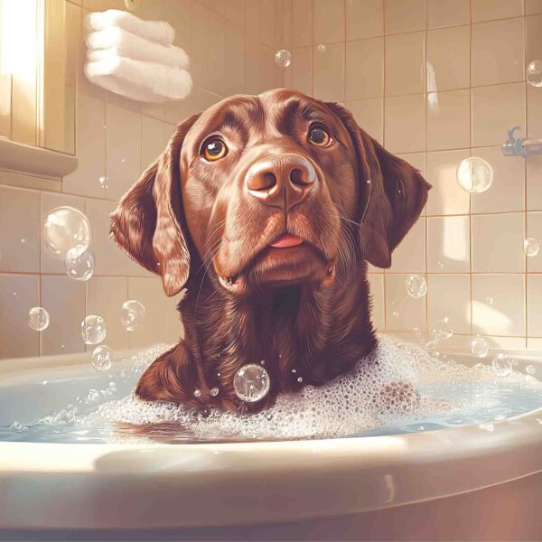 Chocolate Labrador Bubble Bath