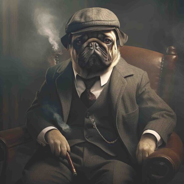 Country Pug Smoking