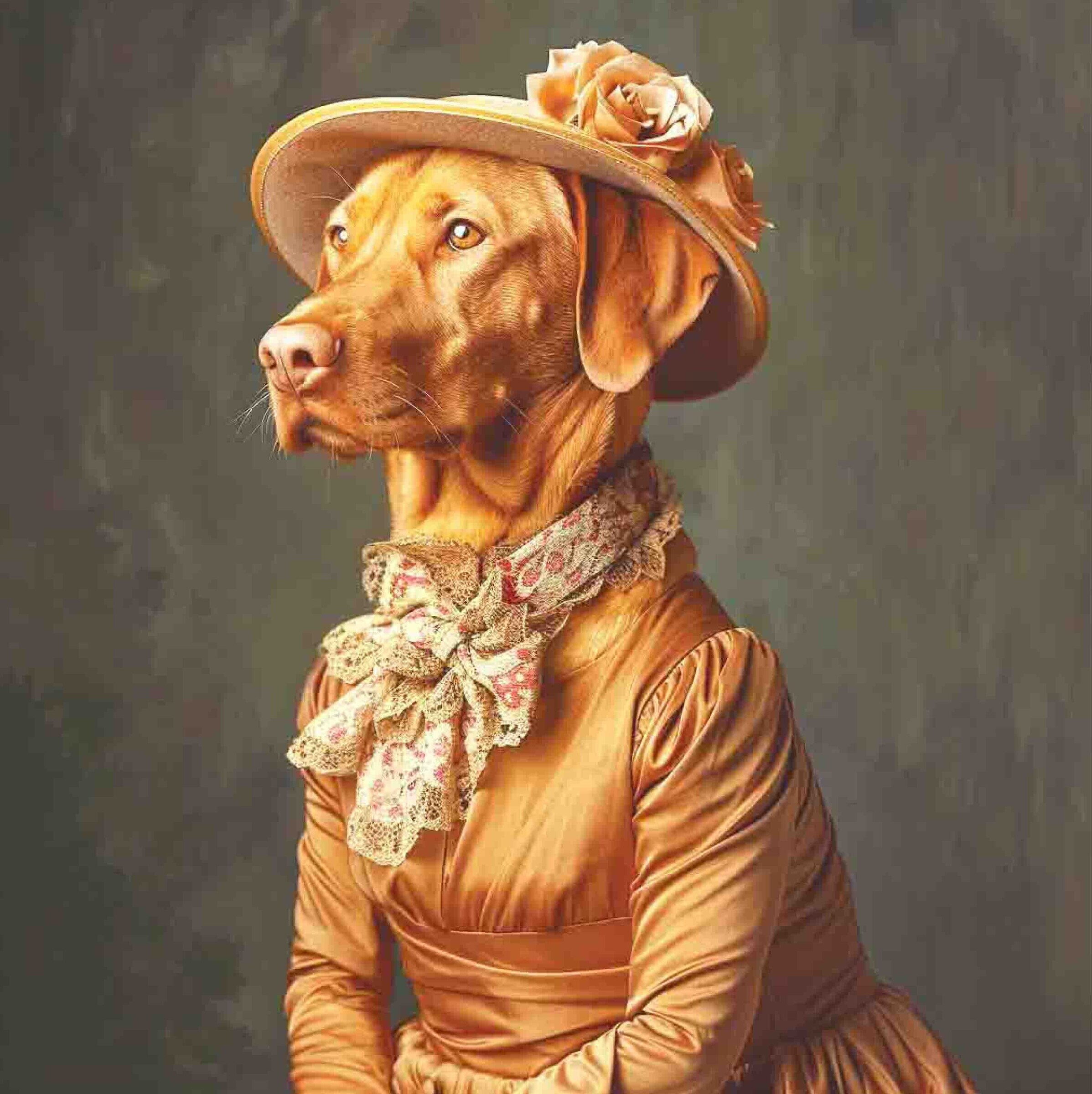 Dressed up Fox Red Lab Female 1