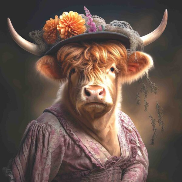 Dressed Up Highland Cow Female