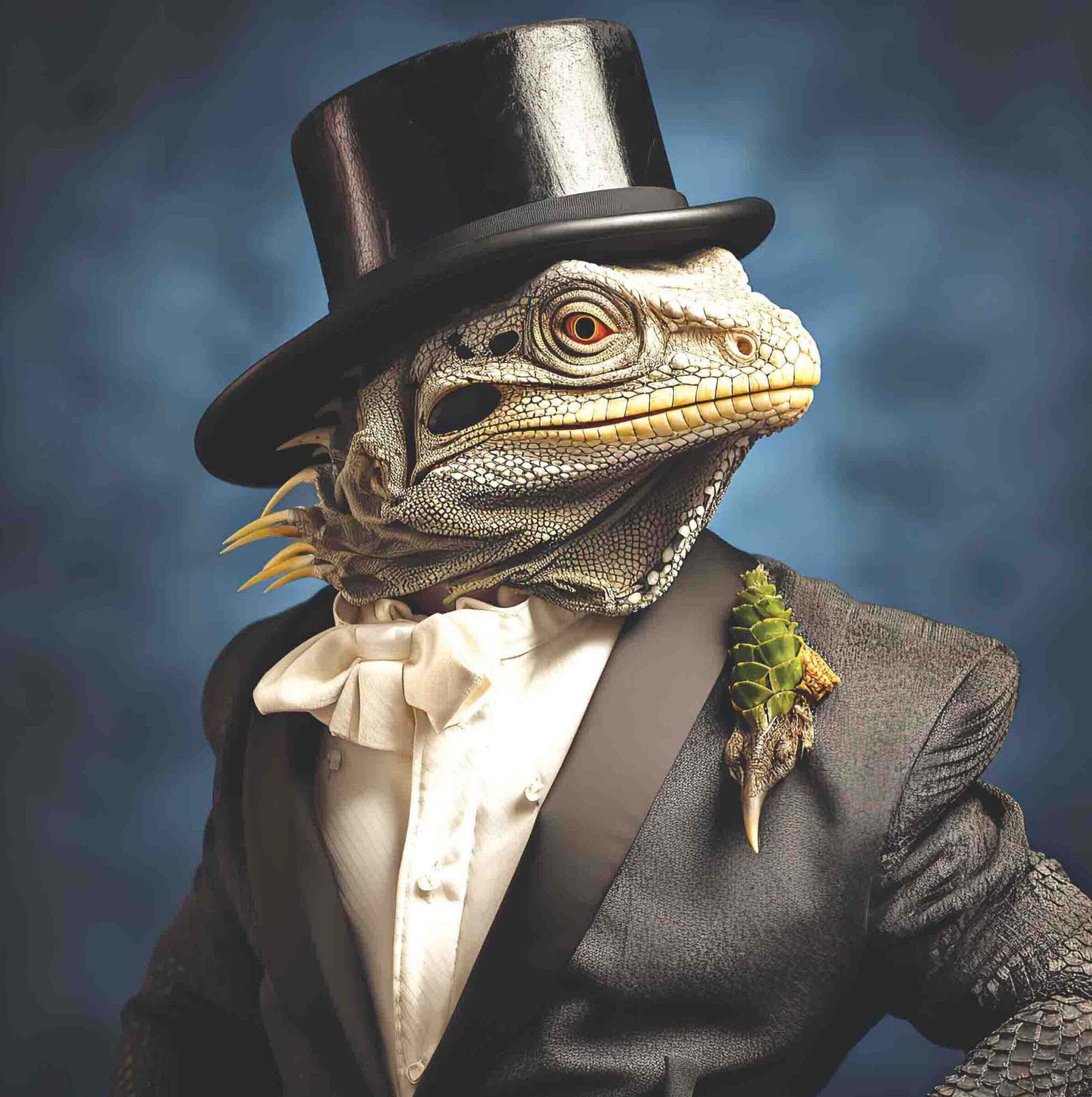 Dressed Up Iguana Male