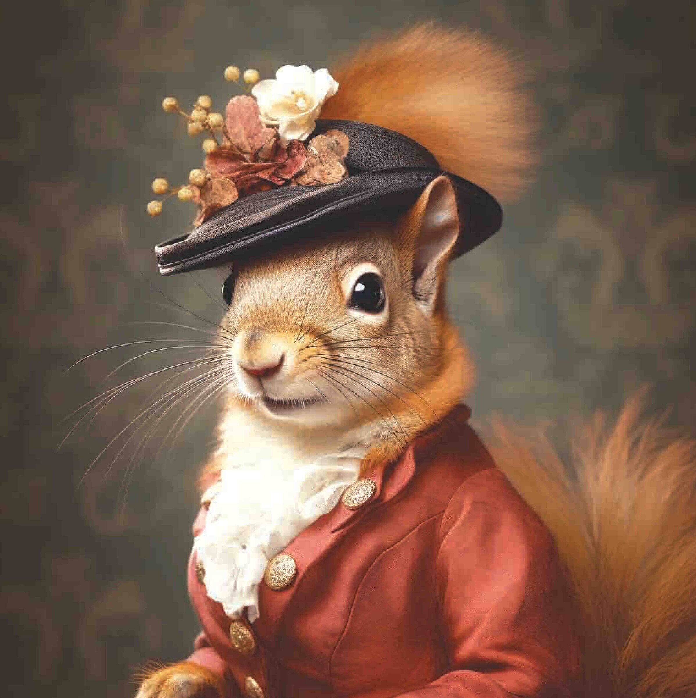 Dressed Up Red Squirrel Female