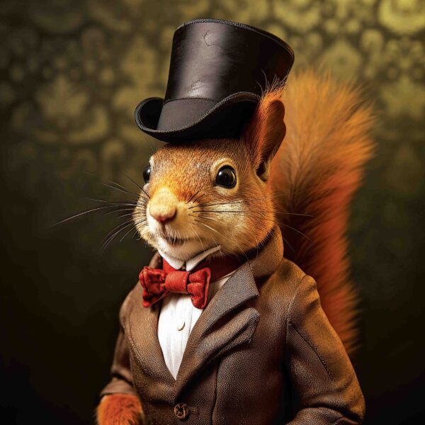 Dressed Up Red Squirrel Male