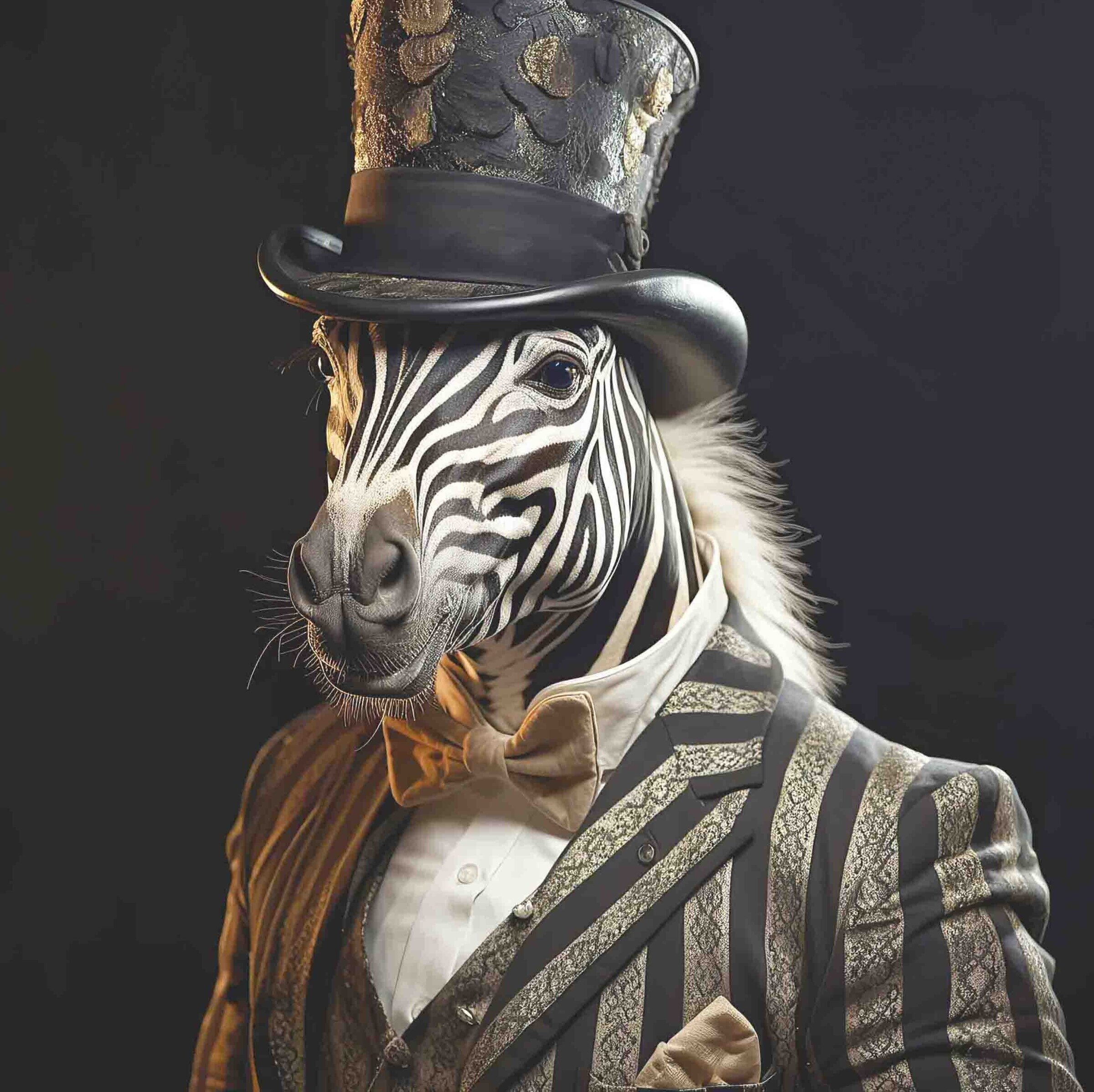 Dressed Up Zebra Male