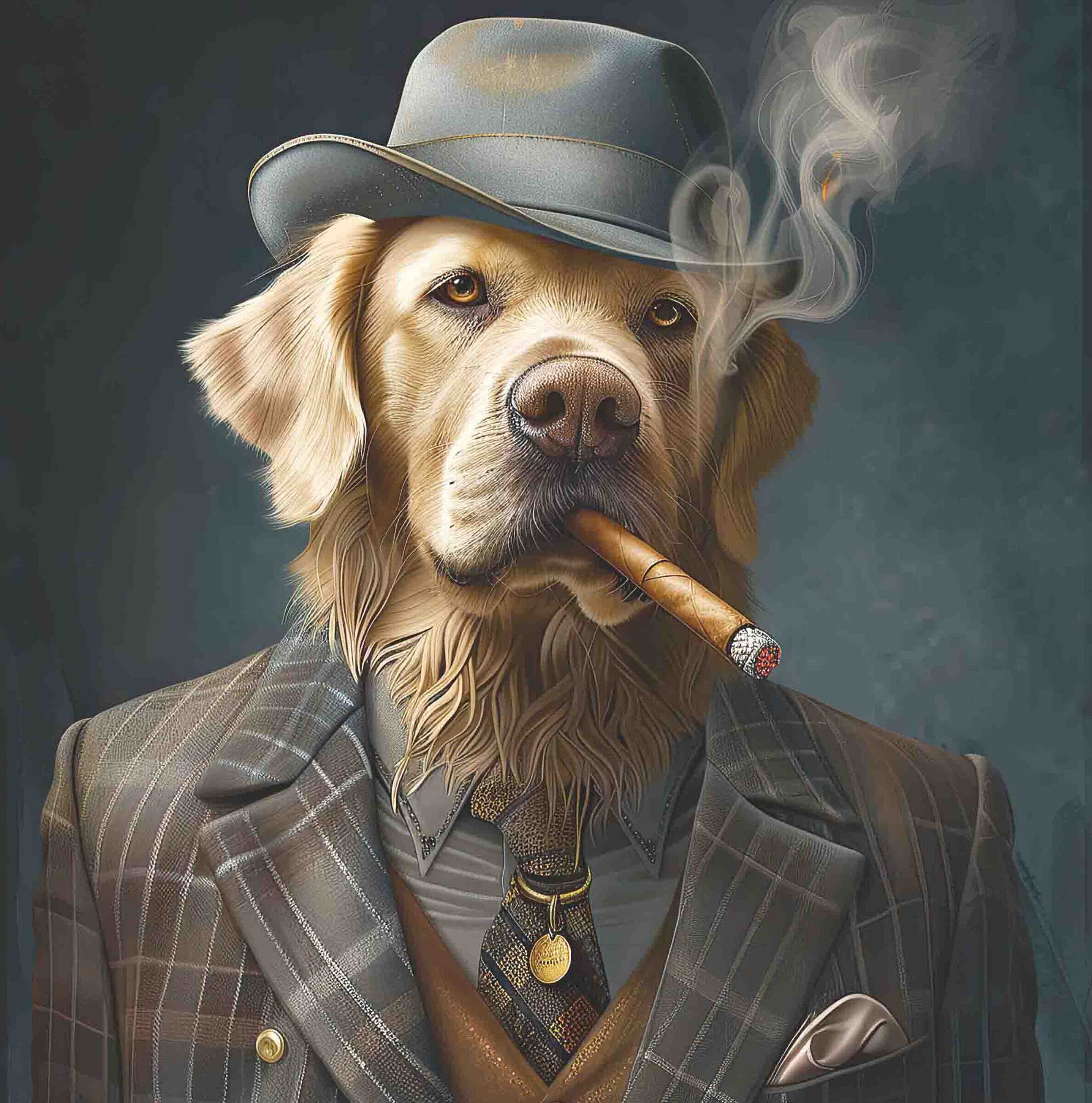 Gangster Blonde Labrador