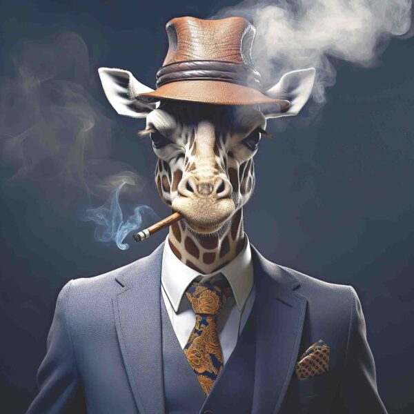 Gangster Giraffe Smoking