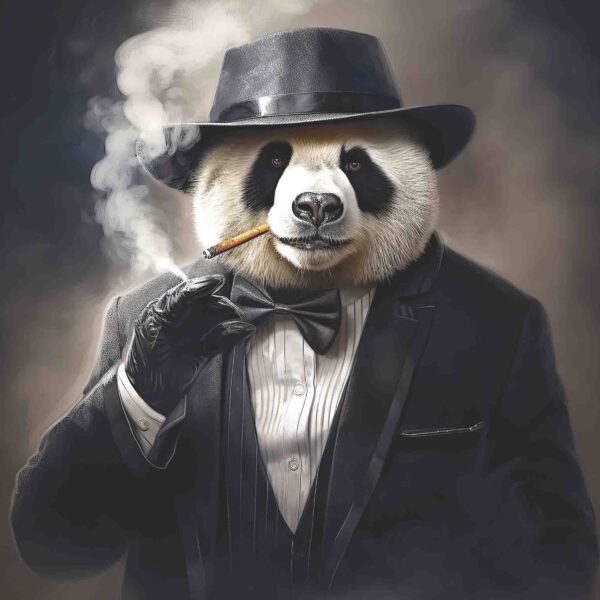 Gangster Panda Smoking