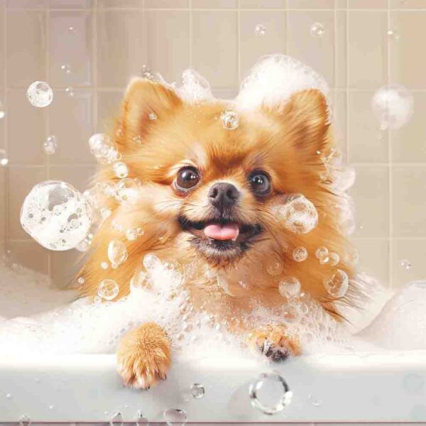 Ginger Pomeranian Bubble Bath