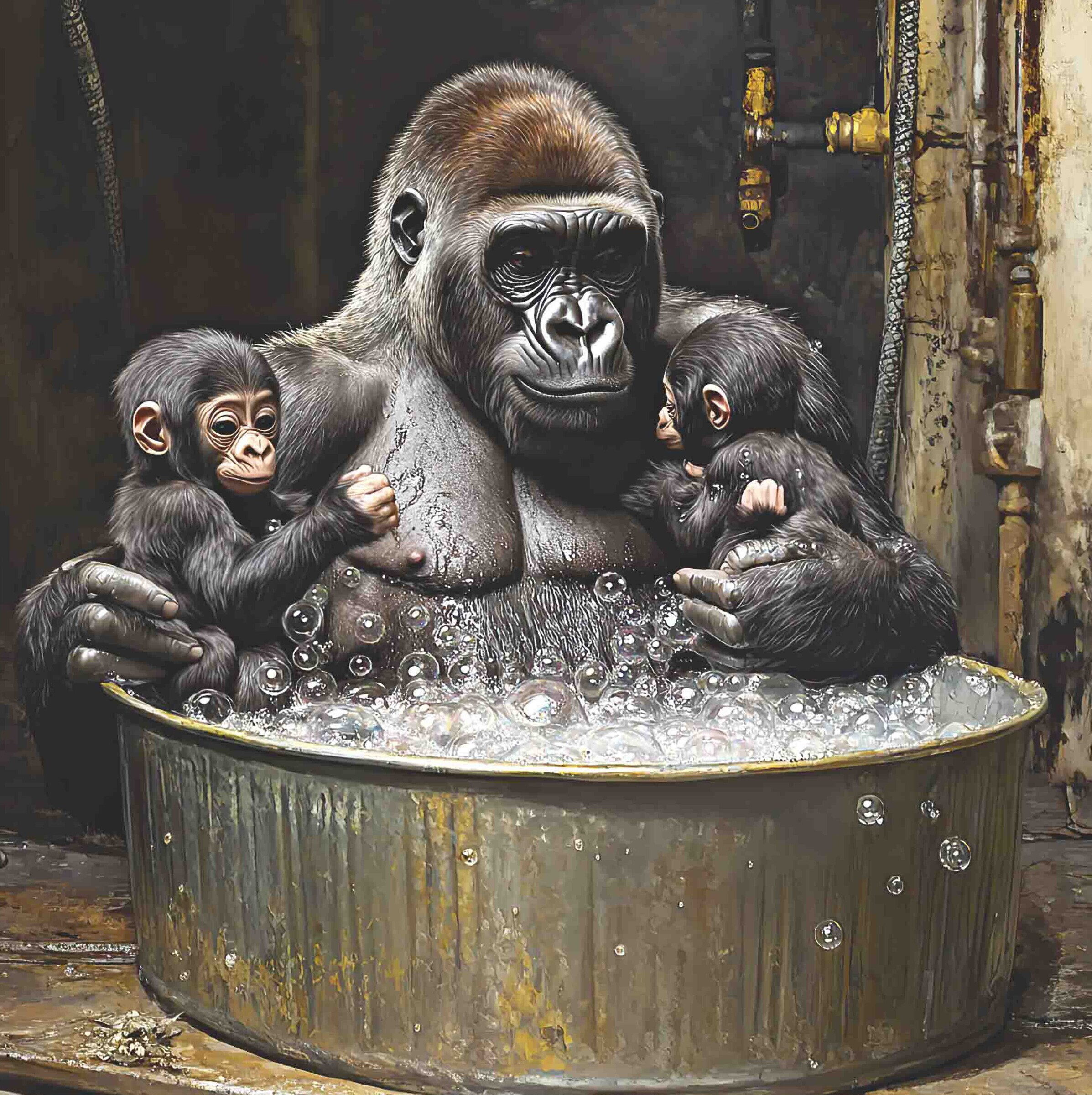 Gorillas in a Tin Tub