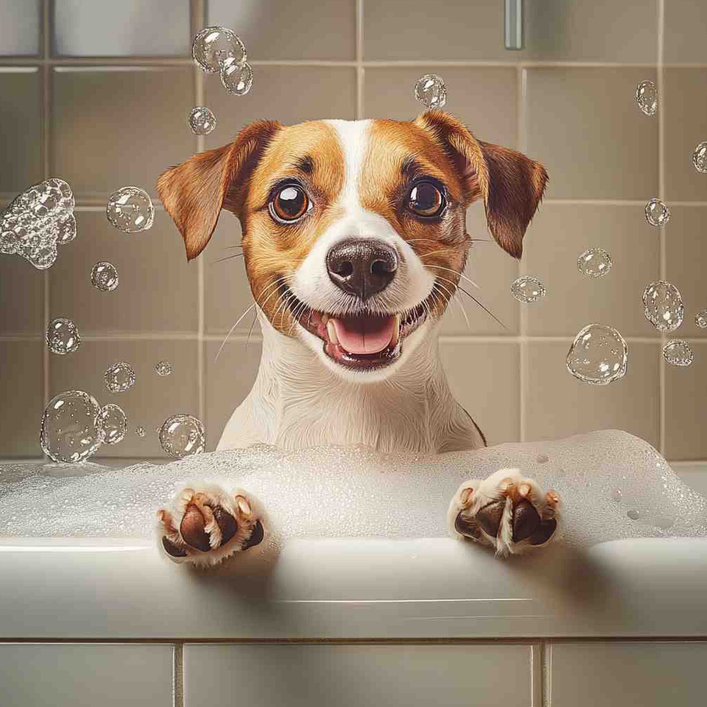 Jack Russell Brown & White Bubble Bath