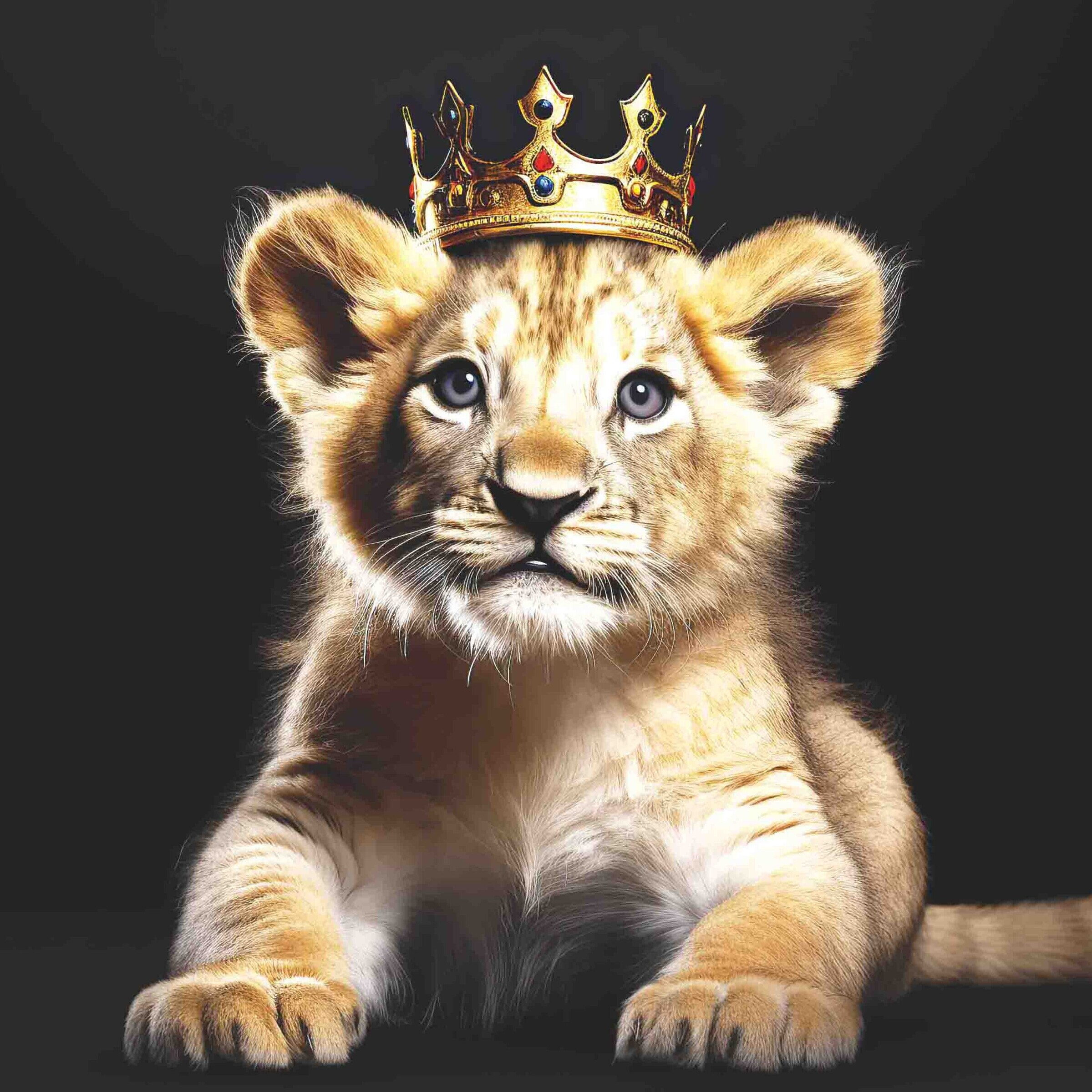 Majestic Lion Cub Facing Forward 1