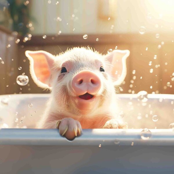 Pig Bubble Bath