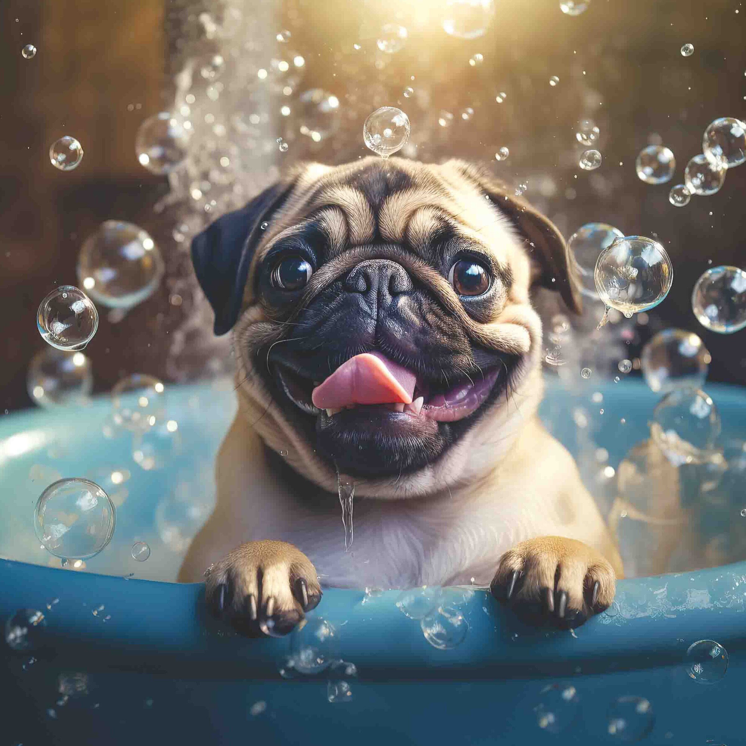 Pug Bubble Bath