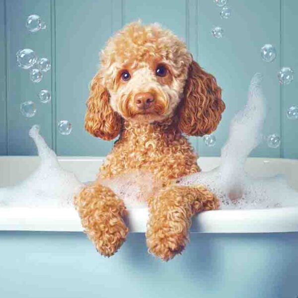 Red Poodle Bubble Bath