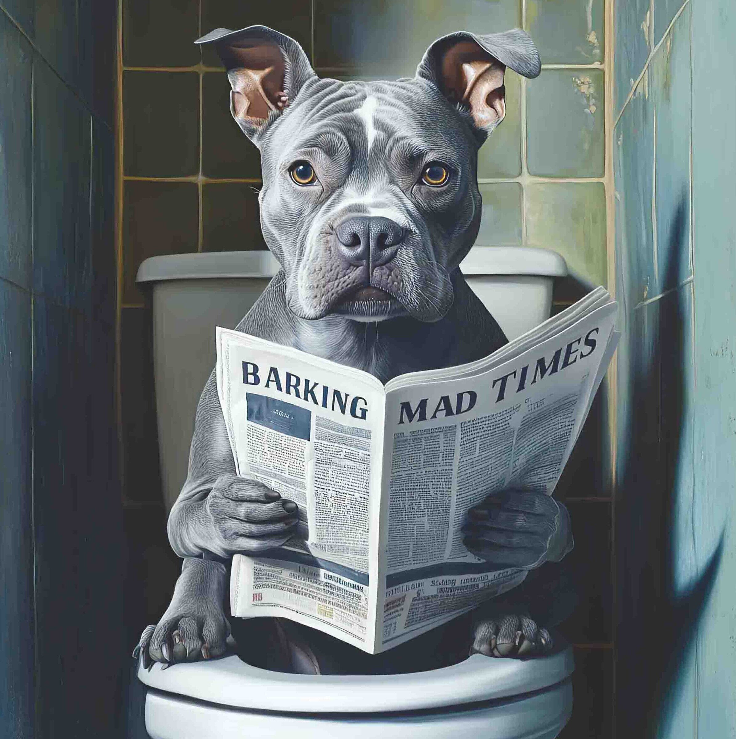 Staffy Grey Toilet