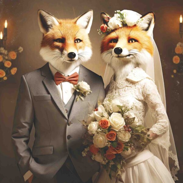 Wedding Day Foxes