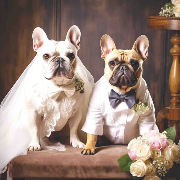 Wedding Day French Bulldogs