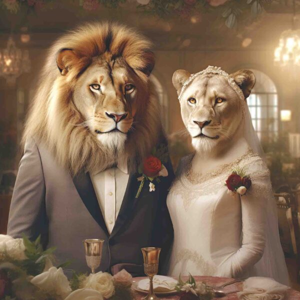 Wedding Day Lioness & Lion