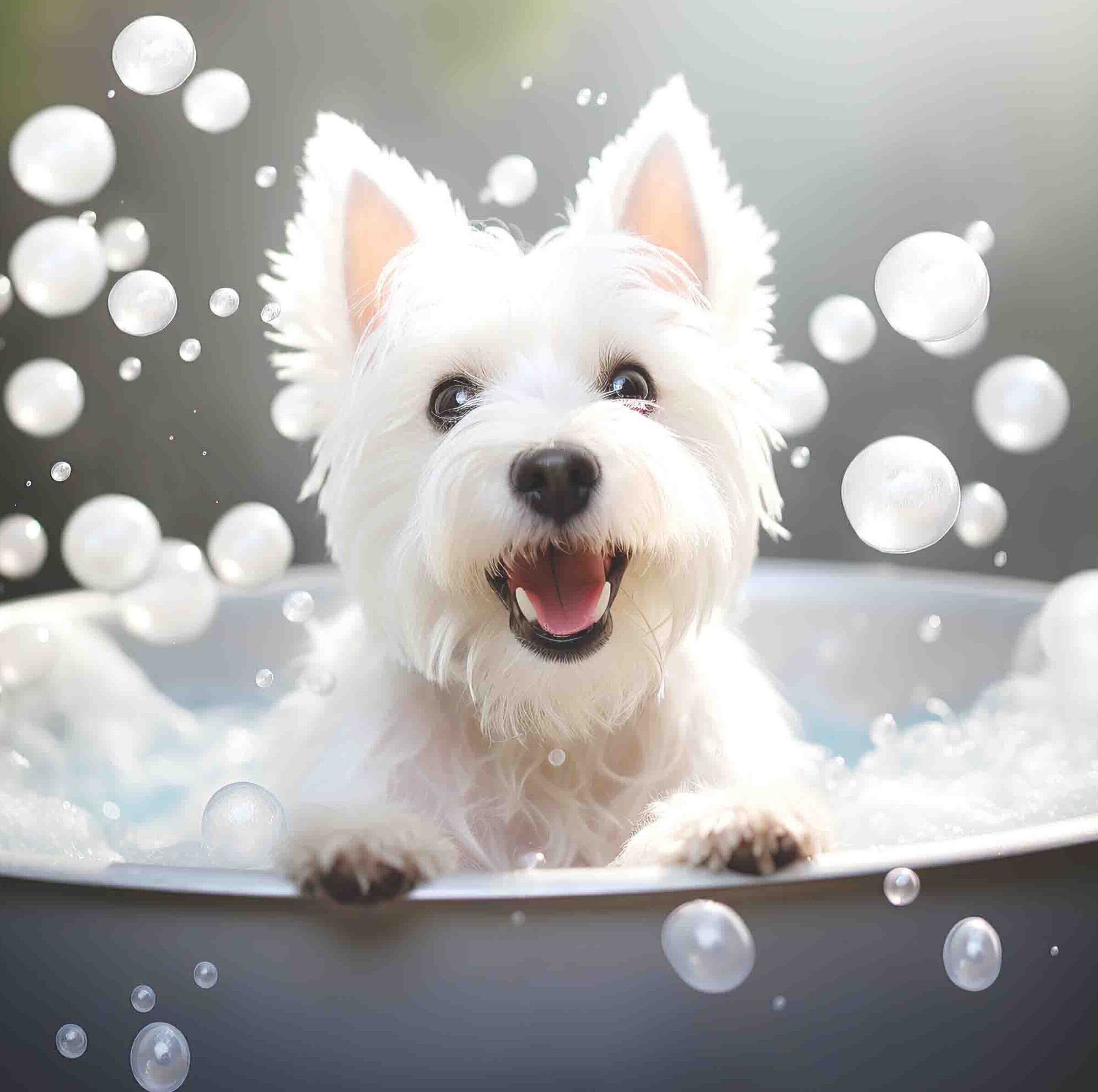 West Highland Terrier Bubble Bath