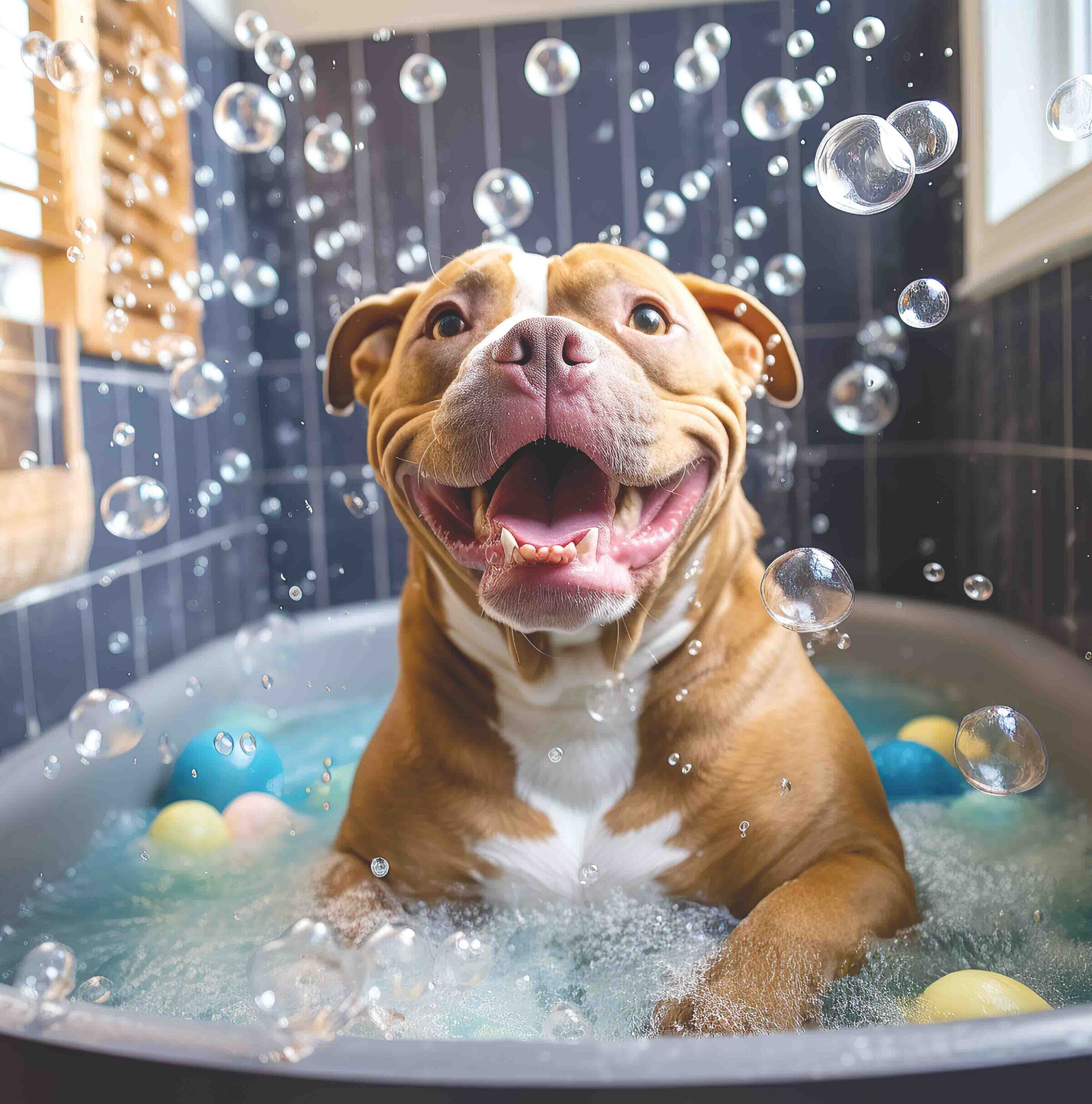 XL Bully Bubble Bath with Balls