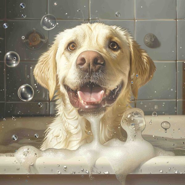 Yellow Labrador Bubble Bath