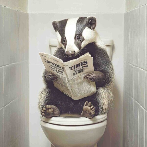 Badger on the Toilet