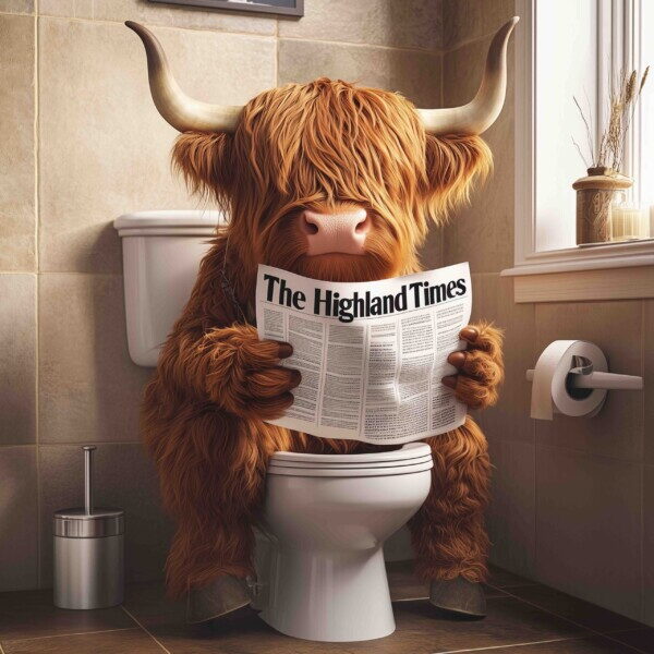Highland on Toilet