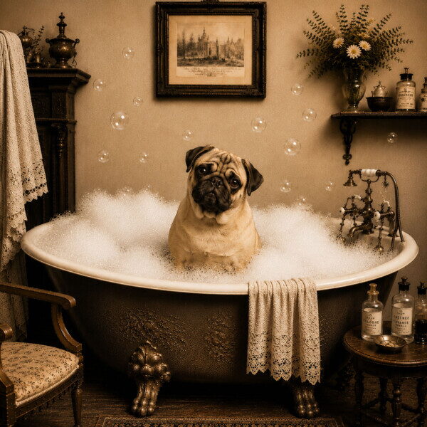 Victorian Bath Pug