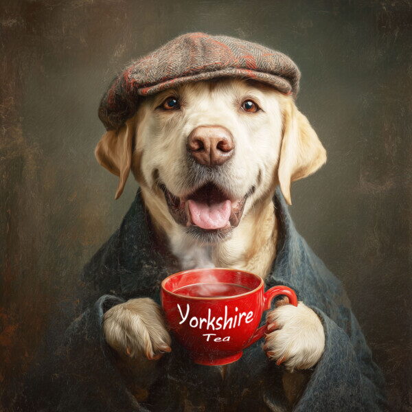 Yellow Labrador Yorkshire Tea