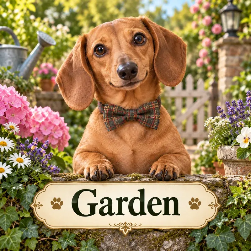 Garden AI pet portrait